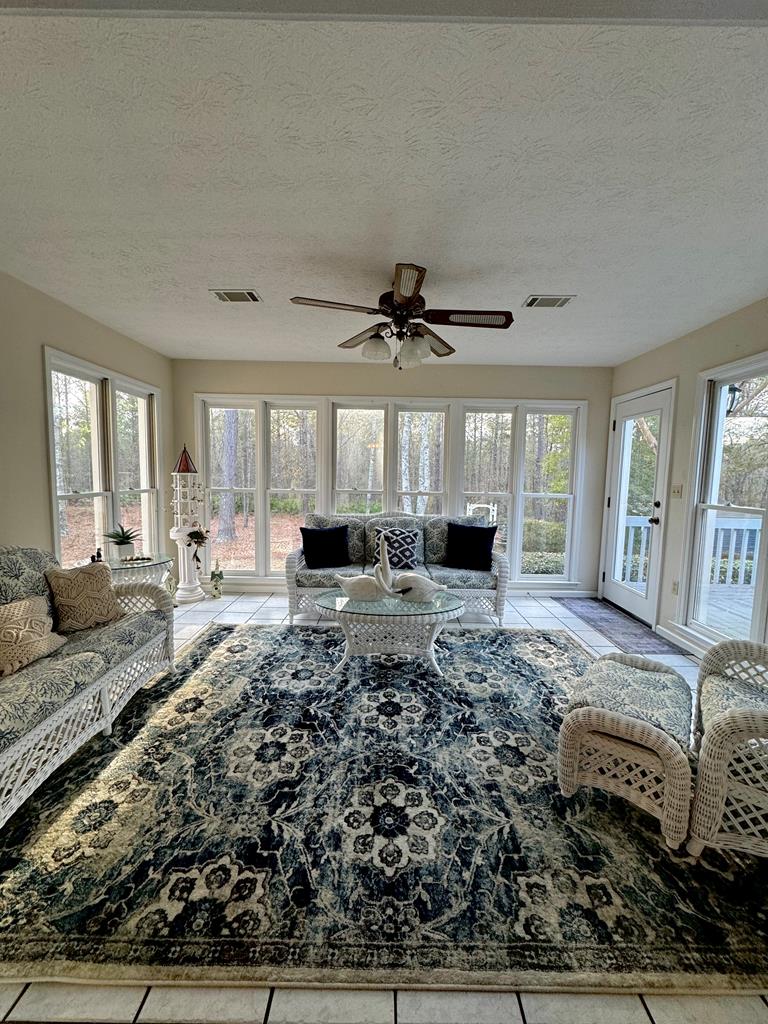 Sunroom located off from great room